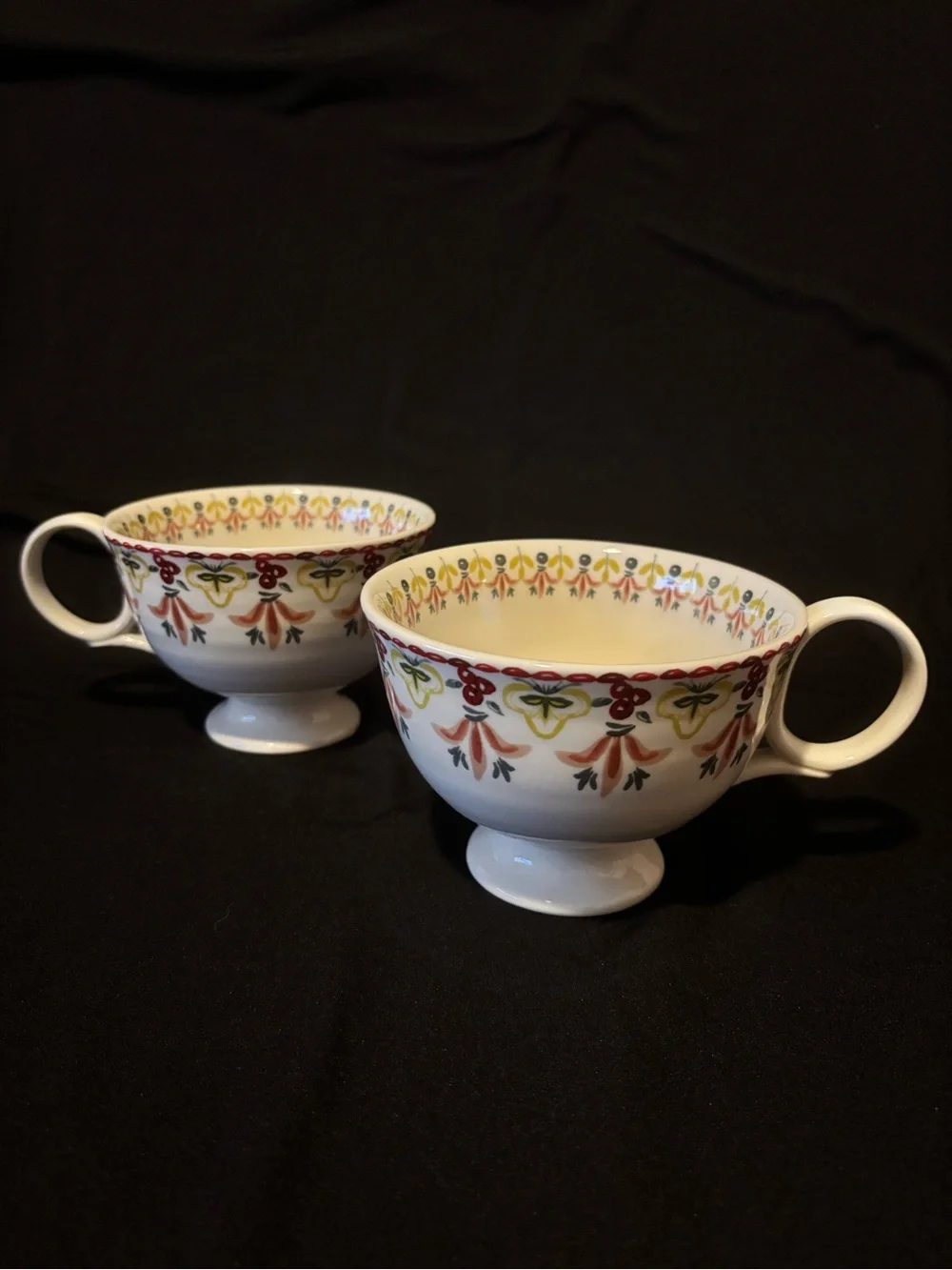 Set of 2 Anthropologie “Italian Hours” Mugs.